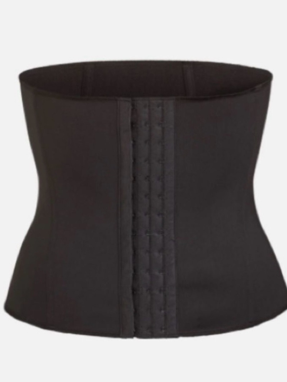 SKIMS Black Waist Trainer Corset with Front Hook Closure